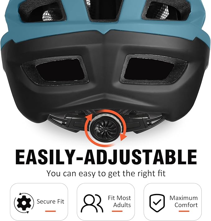 Mountain Bike Helmet,Adult Cycling Helmet with Camera Mount and Detachable Visor for Men Women Youth,Suggested Fit 55-61 Cm