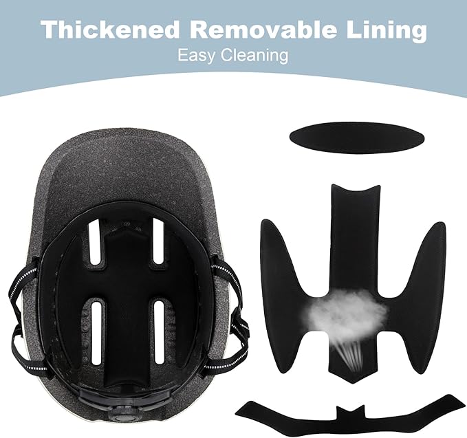 Shinmax Bike Helmet - Lightweight Adjustable Baseball Cap Style Cycling Helmet with Long Visor, Reflective Strip, for Urban Commuter, Mountain & Road Biking