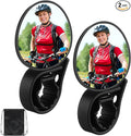 Hestya 2 Pack Bike Handlebar Mirror 360° Adjustable Rotatable Universal View Bicycle Mounted Mirror with Storage Bag Bicycle Accessories Shockproof Acrylic Convex for Mountain Road Bike