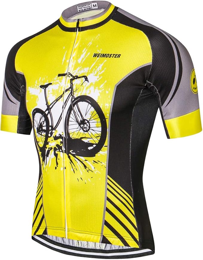 Cycling Jersey Men Full Zip Bike Shirt Racing Top Bicycle Clothing