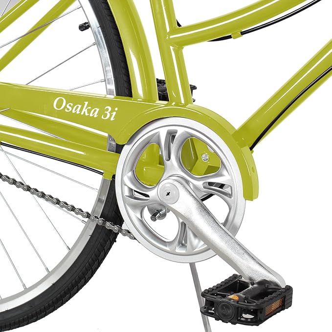 Tracer Osaka Hybrid Bikes, Steel Frame, Shimano Nexus Inter 3/7 Speed, Brown Seat Brown Grips, Road Bike, City Bike, Multiple Colors