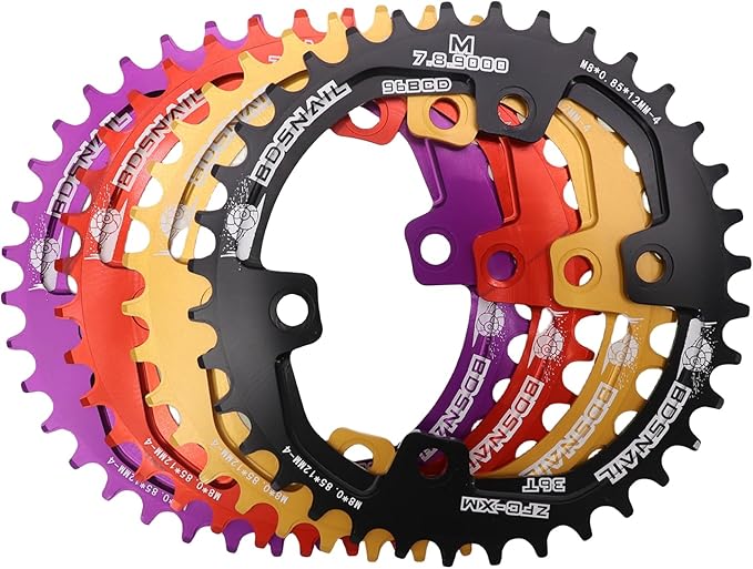 DJC Bike Chainring Asymmetrical 96BCD Round/Oval for XT SLX M6000 / M7000 / M8000 / M9000 MTB 7/8/9/10/11/12 Speed Narrow Wide 30T/32T/34T/36T/38T Tooth