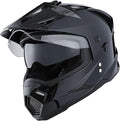 1Storm Youth Kids Dual Sport Dual Visor Motorcycle Motocross Off Road Full Face Helmet Matt Black