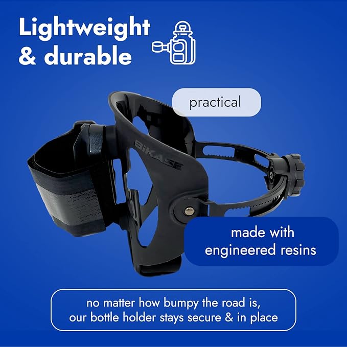 ABC by BiKASE - Any Bottle Cage, Bike Water Bottle Holder - Fits Any Bottle, Container, Speaker, Bicycle Bottle Holder for Frame or Handlebar