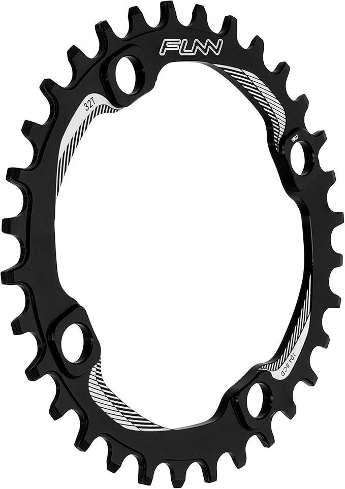 Funn Solo Narrow Wide Chainring for 9 10 11 12 Speed Chain, Fits 104mm BCD Interface Crankset, Single Speed Bike Chain Ring for MTB, BMX Bike, Gravel Bike and Road Bike
