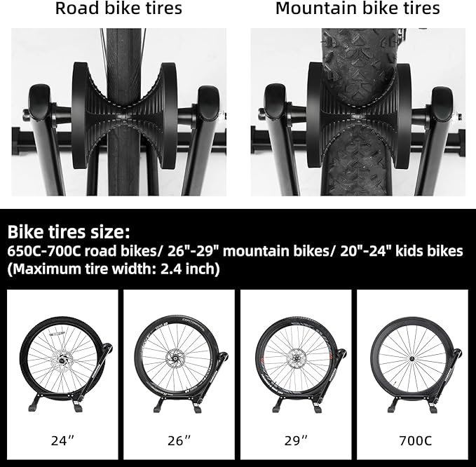 ROCKBROS Foldable Bike Stand Floor Bike Parking Stand Bicycle Rack for 20"-29" Mountain Road Indoor Outdoor Garage Storage