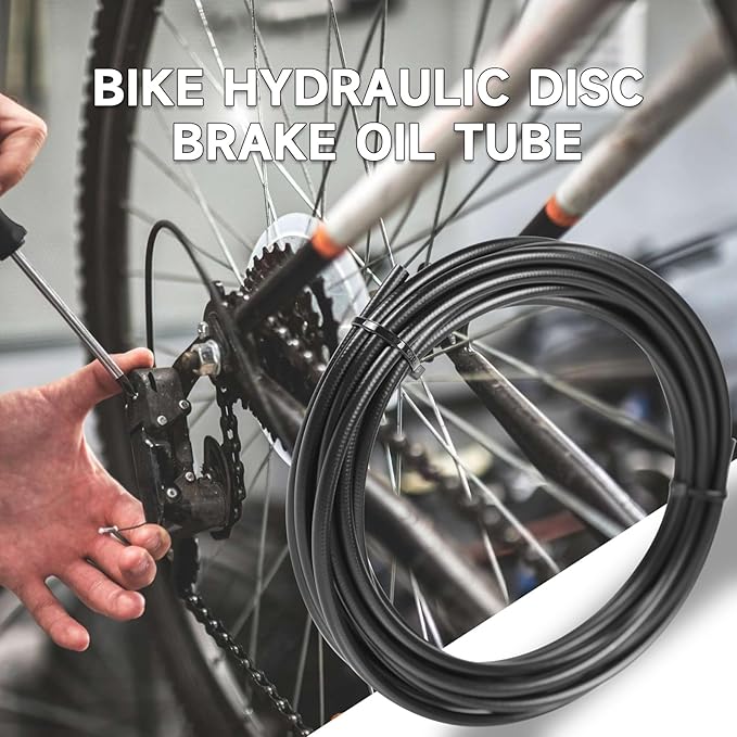 5000mm Bike Hydraulic Disc Brake Hose Kit for Shimano BH59 System, Black Brake Hose Kit