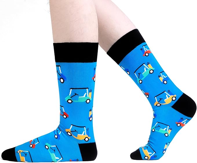 WeciBor Men's Dress Funny Crazy Colorful Novelty Combed Cotton Crew Socks 12 Pack - Size 7-10/10-13/13-15