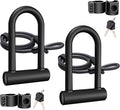 Bike U Lock Heavy Duty Bike Lock Bicycle U Lock, 16mm Shackle and 4ft/6ft Length Security Cable with Sturdy Mounting Bracket for Bicycle, Motorcycle and More