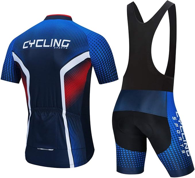 Men's Cycling Jersey Set, Summer Mountain Bike Clothing Short Sleeved Riding Jerseys