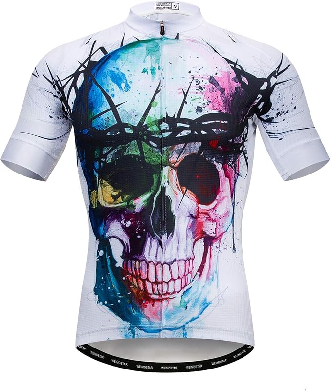 Men's Cycling Jerseys Wolf Print Bicycle Shirts Summer Road Bike Clothes Quick Dry Breathable