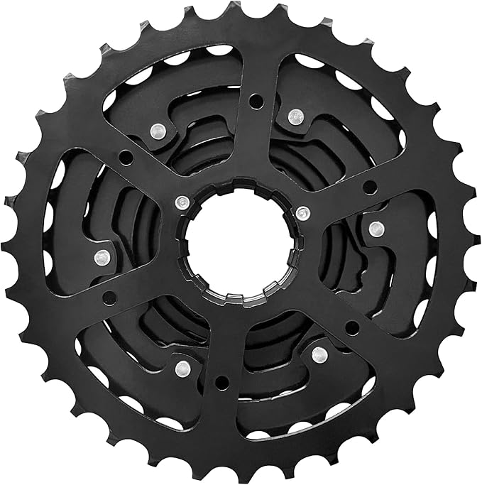 Bike Cassette 8 Speed Cassette Sprockets CS-HG200 12-32T Bike Sprocket for Mountain Bike Folding Bike Commuter Bike Speed Black