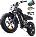 F6/F6S/F6PRO Electric Bike for Adults with NFC & Password Unlock, 4000/2000/1500W, 50/40/33MPH, 60V 30Ah, 48V 15/25Ah E-Bike, 100-60 Miles Electric Motorcycle, 20" Fat Tire Electric Dirt Bike