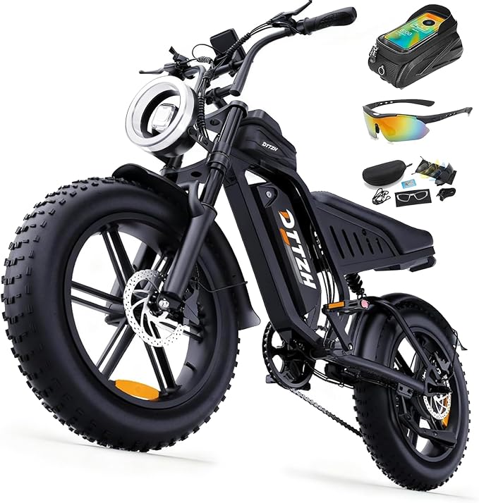 F6/F6S/F6PRO Electric Bike for Adults with NFC & Password Unlock, 4000/2000/1500W, 50/40/33MPH, 60V 30Ah, 48V 15/25Ah E-Bike, 100-60 Miles Electric Motorcycle, 20" Fat Tire Electric Dirt Bike