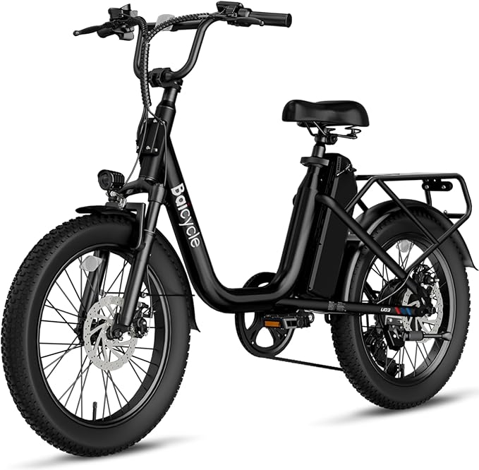 1800W Peak Electric Bikes for Adults 20" Fat Tire E Bike with 90 Miles Max Range 28 MPH Electric Bicycle Step-Thru Ebikes with 48V Removable Battery 7 Speed