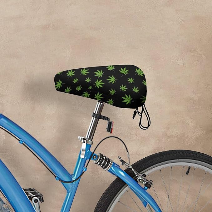 Adjustable Exercise Bike Seat Cover, Soft Cushion Indoor Outdoor Dust Resistant Protection