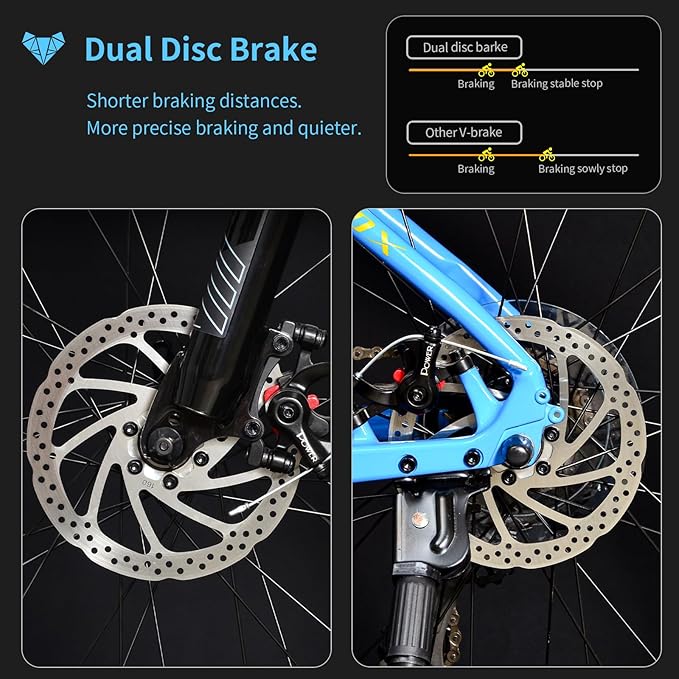 TRIFOX Aircraft-Grade Aluminum Alloy 26 Inch Mountain Bike with Shimano 21 Speed, Front Suspension Frok, Dual Disc Brakes, 15/17 Inch Frame for Men Women Boys and Girls