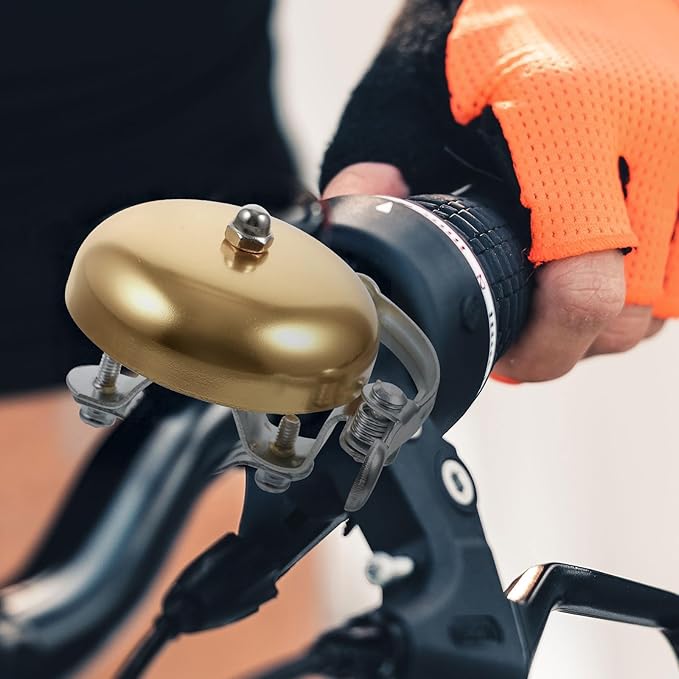 BESPORTBLE Vintage Bike Bell Copper Bicycle Ring Loud Crisp Sound Hand Ringing Bell for Mountain Bike Cycling Safety Outdoor Accessories