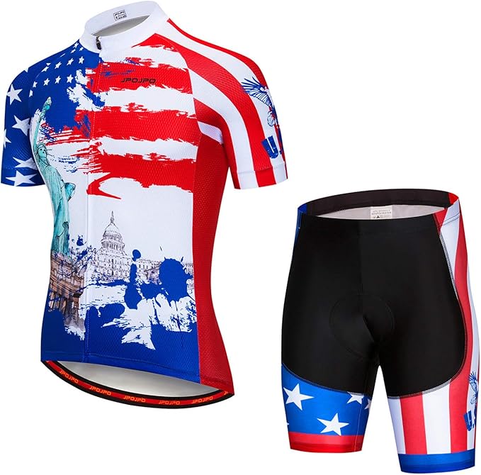 Hotlion Men's Cycling Jersey Set Summer Cycling Clothing Suit Pro Team Bike Clothes Road Biking Outfits Bicycle Kit for Men