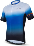 JPOJPO Men's Cycling Jersey Short Sleeved Mountain Bicycle Jerseys Breathable T- Shirt Tops S-3XL