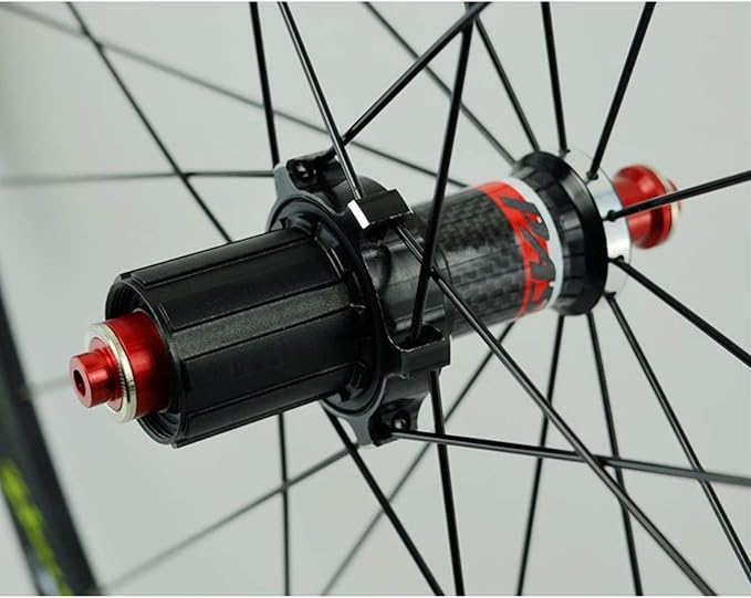 Carbon Fiber 700C Road Bikes Wheelset 40mm Aluminum Rim Front + Rear Wheel C/V Brake Quick Release 7 8 9 1011 Speed Matte