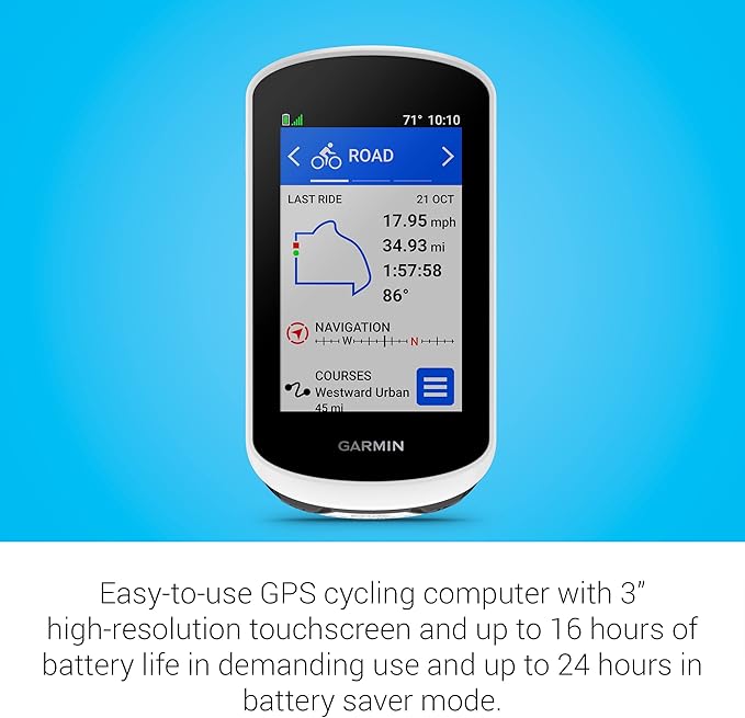 Garmin Edge® Explore 2 Power, Easy-to-Use GPS Cycling Navigator, eBike Compatibility, Maps and Navigation, with Safety Features