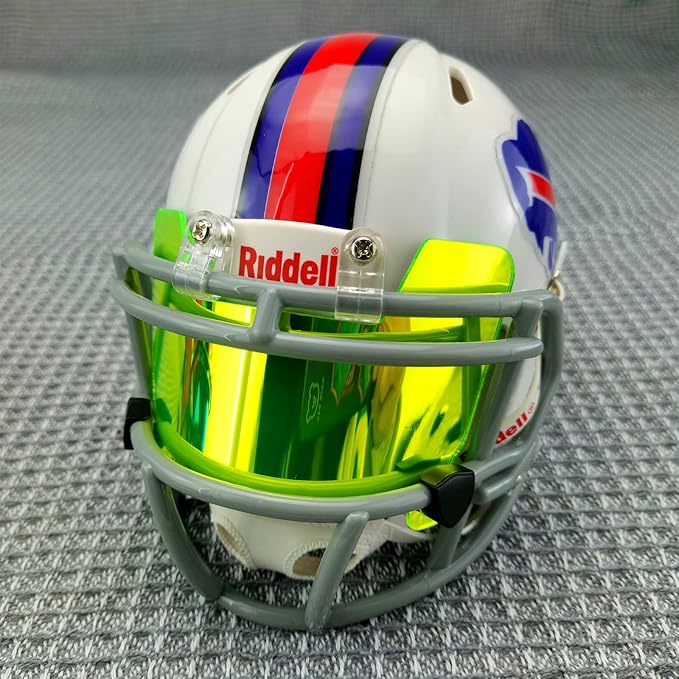 Mini Football Helmet Visor Clear with Clips Universal Fit for Collectors and Display