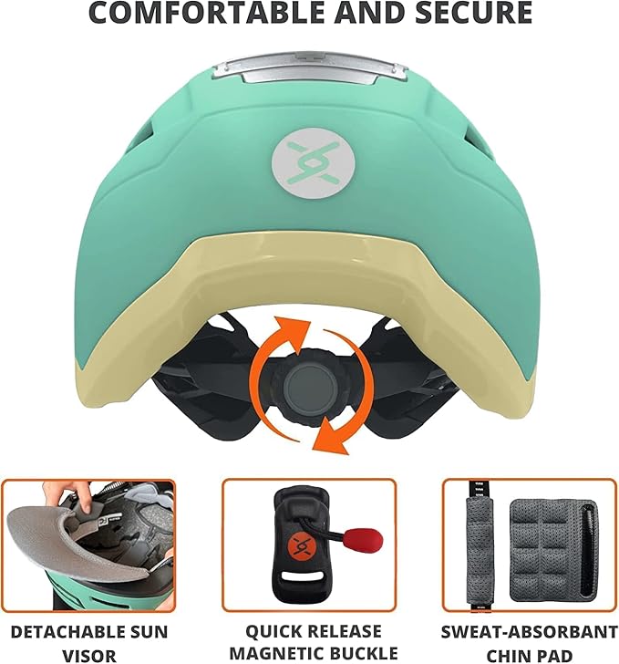 XNITO Bike Helmet with LED Lights - Urban Bicycle Helmet for Adults, Men & Women - CPSC & NTA-8776 Dual Certified - Class 3 E-Bikes, Scooters, Onewheel, Commuter, Mountain