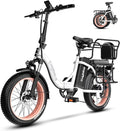 1000W Folding Electric Bike,48V 20AH Removable Battery E Bike,30+MPH,80 Miles Max Range Electric Bike for Adults,20" Fat Tire Foldable ebike,Adult Electric Bicycle for Commute Beach Snow