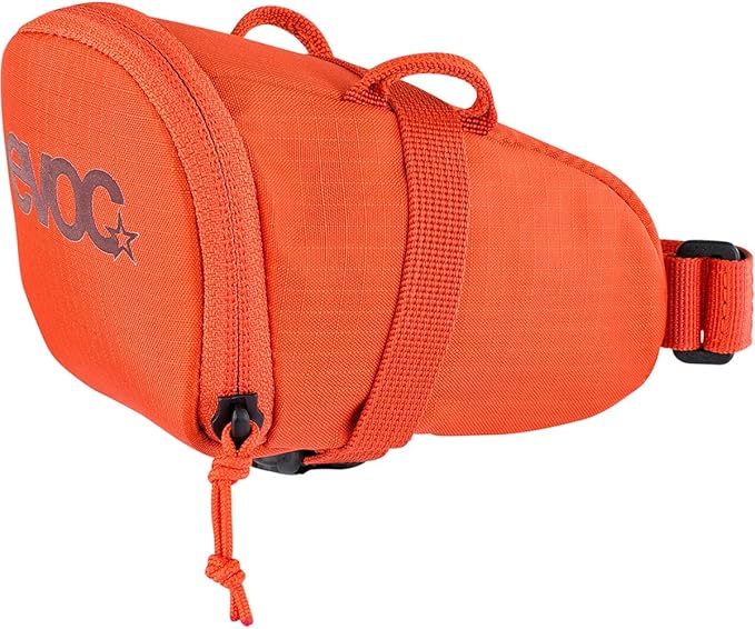EVOC SEAT BAG TOUR saddle bag, Bicycle frame bag for more storage space on the seat post (size: M, 0.7 L storage space, abrasion-resistant, water-repellent, Hypalon reinforcement), Carbon Grey
