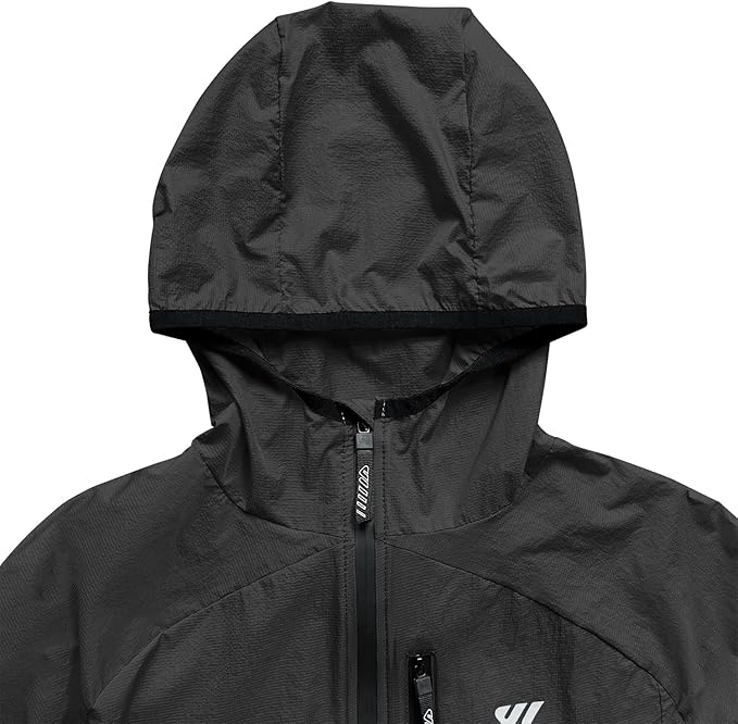 Wulibike Mens Windbreaker Jackets Lightweight men's cycling jacket with Hood Unisex Packable Golf Running Wind Breaker Jacket