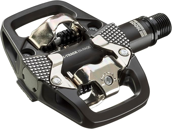LOOK Cycle - X-Track En-Rage MTB Pedals - Standard SPD Mechanism Compatible - Clipless Pedal - Forged Aluminum Body - Large Contact Surfaces - Strong and Light Bike Pedals, Ideal for Trail Riding