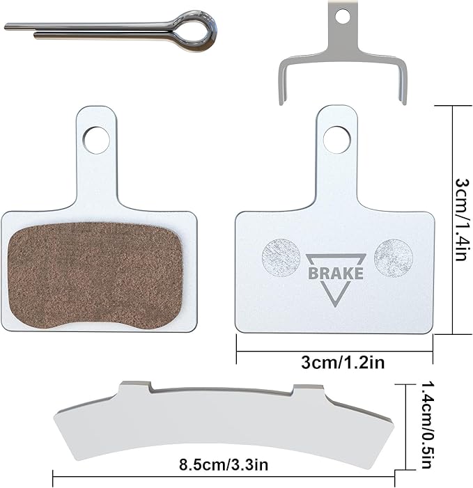 Ceramic Bike Brake Pads Set Compatible for Tektro Shimano TRP Deore Br-M575 B01s Mt200 M525 M515 T615 T675 M505 M495 M486 M485, Mountain MTB Ebike Brake Pads[4 Pieces Brakes+1 Adjusting Tool]
