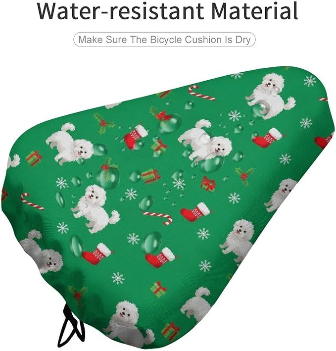 Adjustable Exercise Bike Seat Cover, Soft Cushion Indoor Outdoor Dust Resistant Protection