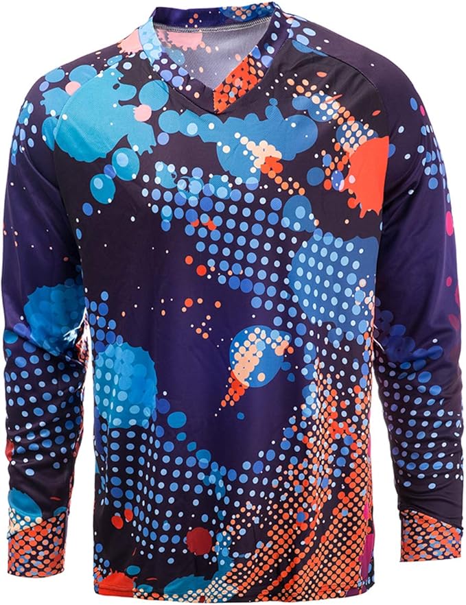 Men's Racing Shirts Summer Motocross Jersey Bicycle Sportswear MTB Jersey Long Sleeve Mountain Bike Clothes