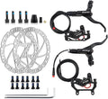 ZOOM Ebike Hydraulic Disc Brake Set: H876E 4-Pistons Power-Off Electric Bike Brake Kit with 2-PIN Sensor Included 160mm/180mm Rotors and Mounting Adapter