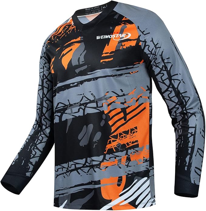 Cycling Jersey Long Sleeve Men's Mountain Bike Motocross Jersey Long Sleeve MTB T-Shirt