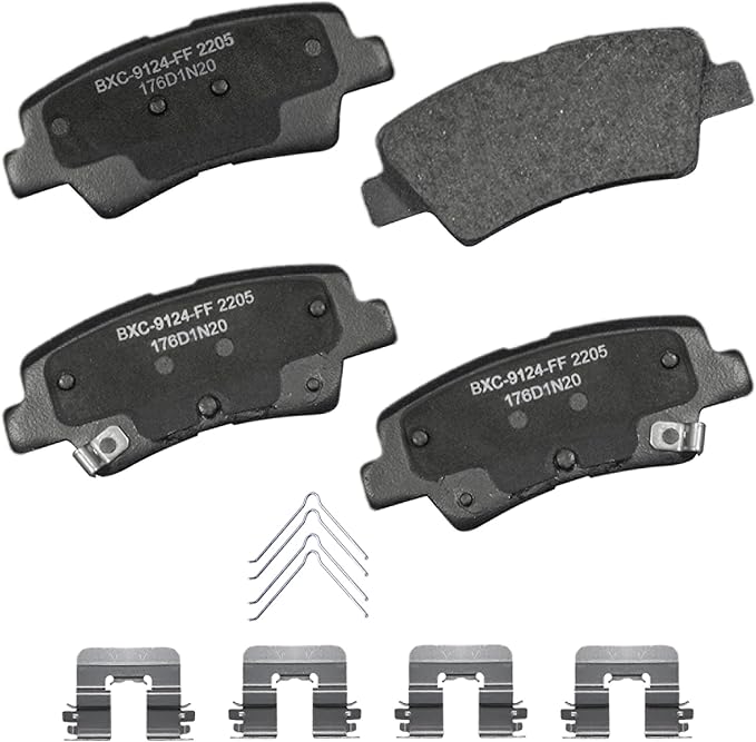 Bendix Premium SBC2205 Ceramic Rear Brake Pads for Hyundai Veloster 2021-2019, Kia Forte 2023-2019, Forte5 2023, Niro EV 2022-2019, Soul EV 2023