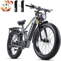 Electric Bike for Adults 1500W Peak 30 MPH E-Bike 70-140 Mile, 48V 20/40 Ah Removable Battery, 26" Fat Tire Electric Dirt Bike, Full Suspension, Dual Hydraulic Disc Brakes, 7 Speed