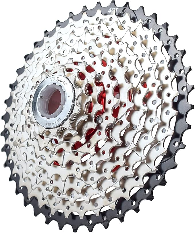 VG SPORTS 8/9/10/11/12 Speed Ultra-Light Bike Cassette for Mountain Bike 11-40T/11-42T/11-46T/11-50T/11-52T MTB Cassette Lightweight Aluminum Bracket Cassette