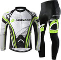 sponeed Cycling Clothes for Men Long Sleeve Mountain Bike Road Bicycle Shirt Jerseys Padded Pants Biking Outfits