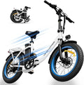 WINDHORSE 20" Foldable Electric Bike, 983W Peak Motor, 20MPH, 40–70 Miles, 48V 748.8Wh Removable UL Battery, Front Suspension, Fat Tire E-Bike for Commuting, Beach, All -Terrain | Adults & Teens