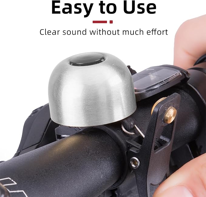 ROCKBROS Bike Bell, Copper Alloy Bike Bell, Loud Sound Classic Bike Ring Bell for Adults, for 0.82’’-0.9’’/21-23mm Handlebar Diameter