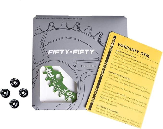 FIFTY-FIFTY Round 104BCD Chainring, 30T 32T 34T 36T Narrow Wide Mountain Bike Chainring, Single Chainring for 9/10/11-Speed with 4 Alloy Chainring Bolts for MTB