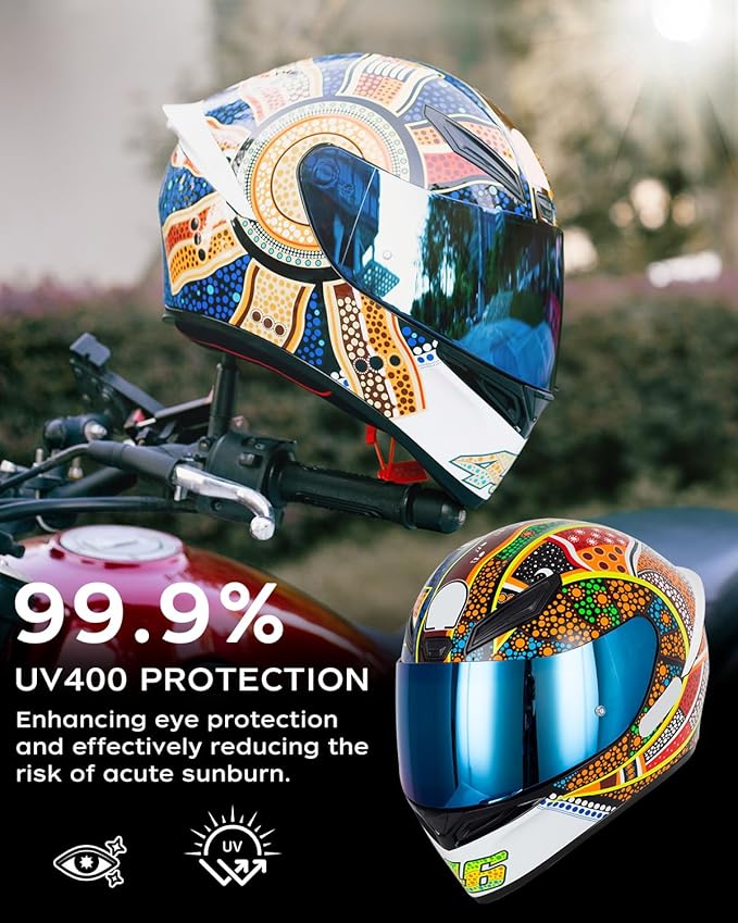 Soman K1 Helmet Visor Replacements, K1S Tinted Helmet Visor Compatible with K1 K1S K3SV K5 K5S UV Protection (Blue)