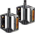 2026 New 9/16 inch Urban Commuter Bicycle Pedal, Built in Reflector, Sealed Bearing and Anti Slip Pin, Aluminum Alloy Wide Platform, Waterproof Design, Suitable for Various Roads/Mountains/Commuters