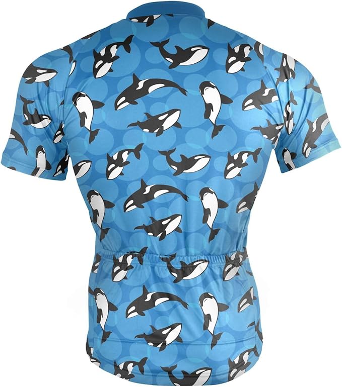 Men's Cycling Bike Jersey Short Sleeve Moisture Wicking, Breathable, Quick Dry Biking Shirt with 3 Rear Pockets