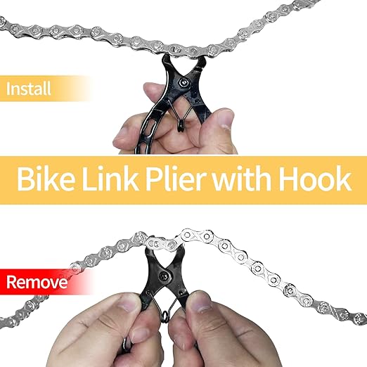 Bike Chain Kit, JLMIH 6/7/8 Speed Multi-Function Bike Mechanic Repair Kit for Road/MTB Bike City Bikes, BMX Bikes with Quick Release Buckle, Bike Link Plier -Hook -Chain Breaker - 116 Links