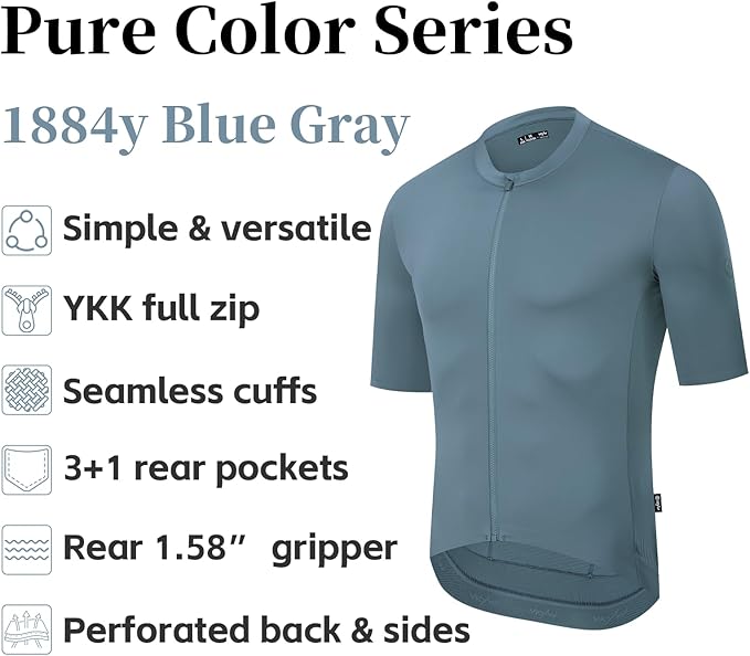 YKYWBIKE Cycling Jersey Men with Pockets Bike Jersey Short Sleeve Biking Shirts for Men Cycling Breathable MTB Biker Shirts