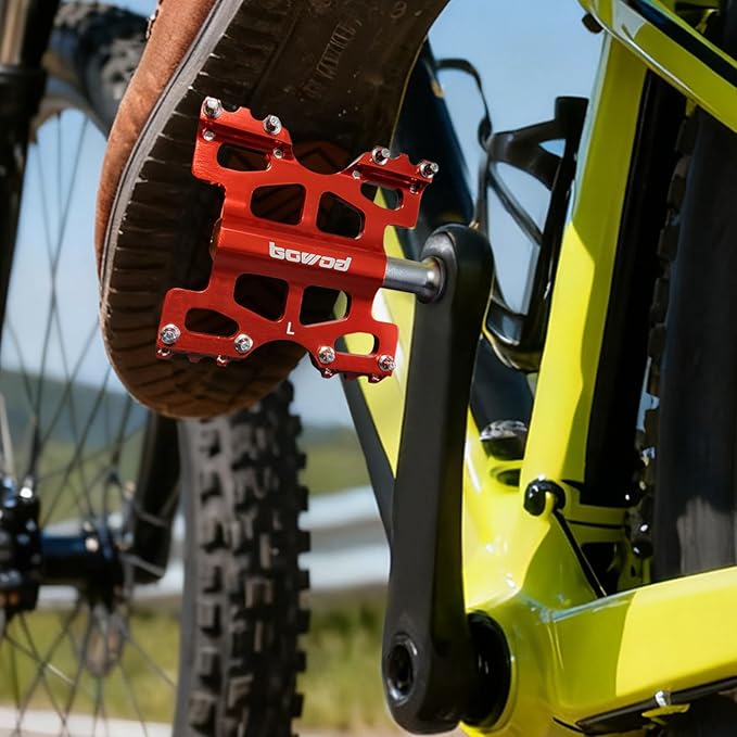 Bike Pedals 9/16" Lightweight Non-Slip Bicycle Platform Pedals - Fits Most Adult Bikes & Mountain Bikes &MTB, Road Bikes and Slip-Resistant Design